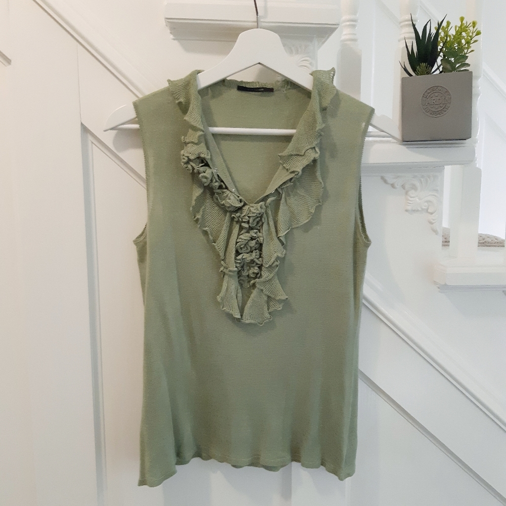 Elie Tahari linen silk top